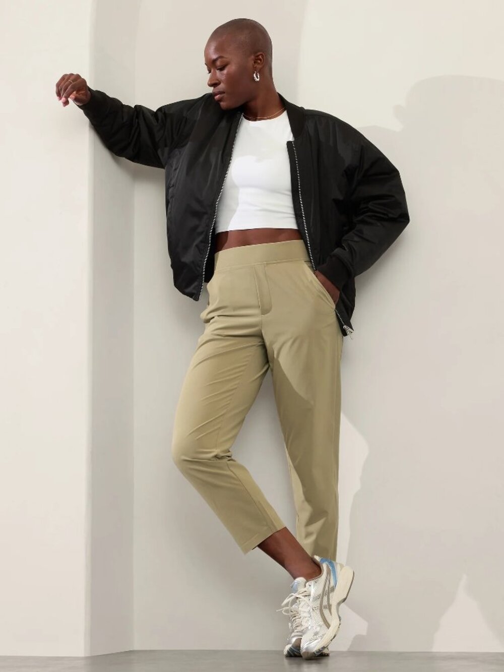 Athleta Brooklyn Mid Rise Ankle Pant - Olive Branch